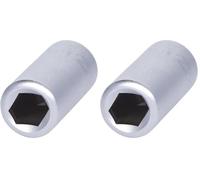 KS Tools 911.4337 - Douille porte-embouts 1/4" - Entraînement 6,35 mm par anneau - En Chrome Vanadium - Finition satinée (Lot de 2)