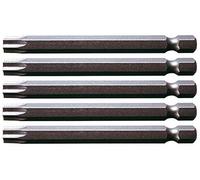 KS Tools 911.7707 - Boîte de 5 Embouts de Vissage TORX® percé, L.75 mm - 1/4'' - T30 - En Acier Spécial