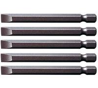 KS Tools Embouts de vissage 911.7737 – Boîte de 5 Fente 75 mm 1/4'' 7 mm Acier S2
