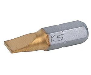 'KS Tools 9112634 1/4 embouts TIN fente, 25 mm, 8 mm