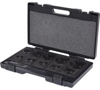 KS TOOLS 913.1300 - Coffret de douilles à tuyauter 19-46 mm - Type QFC - 12 pans - Serrage et Désserrage de raccords de conduites - En Acier Spécial - 10 pièces
