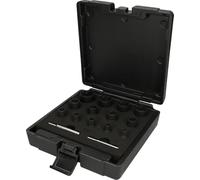 KS Tools 913.1460 - Coffret de douilles à chocs spéciales pour vis et écrous abîmés 1/4'' + 1/2'' - 6 à 27 mm - Chrome Molybdène extra fin - 15 pièces