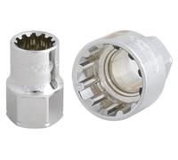 KS Tools 916.4071 - Douille traversante 1/2", 21mm - Gamme TRIPLEplus® - Entraînement 19mm mâle - En Chrome Vanadium - Finition chromée