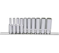 KS TOOLS Jeu de douilles hexagonales 1/4" long 10 pces 4-13 mm - 917.0610