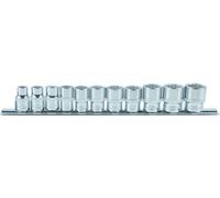 KS TOOLS 918.0601 - Steckschlüssel-Satz - 3/8 Zoll - 11 Kopf/Köpfe - Chrom-Vanadium-Stahl - DIN 3120 - ISO 1174 - DIN 3124 - ISO 2725 - 750 g