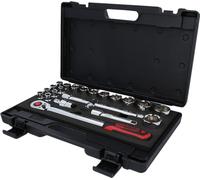 KS Tools 918.0625 Coffret de douilles et cliquet télescopique - 1/2" | Coffret de douilles CHROMEplus 1/2'', 22 pcs., outillage professionnel, chrome vanadium