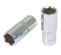 KS Tools Douille longue 918.1260 – 6 pans 1/2'' 20 mm – CHROMEplus Chrome Vanadium Finition chromée