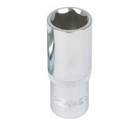 KS Tools 918.1260 - Douille longue 6 pans 1/2'' - 20mm - Gamme CHROMEplus - En Chrome Vanadium - Finition chromée