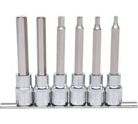 KS Tools Jeu de douilles tournevis 1/2" 6 pans intérieur CHROMEplus longues 5-12 mm (6 pcs)