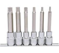 KS Tools Jeu de douilles 1/2" XZN CHROMEplus longues, 6 pièces M5-M14