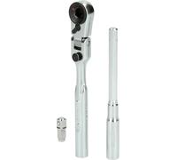 3-piece 1/4" Bit Joggle Ratchet Set with Plug Adapter for Sockets