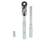 3-piece 1/4" Bit Joggle Ratchet Set with Plug Adapter for Sockets