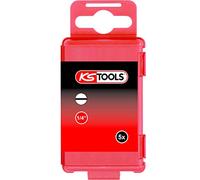 KS Tools Embouts de vissage 918.3351 TORSIONpower® Boîte de 5 code couleur 75 mm 1/4'' Fente 3 mm
