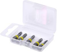 KS Tools 918.3551 - Boîte de 5 Embouts de Vissage à Code Couleur TORSIONpower®, L. 75 mm - 1/4'' - TORX®, T10