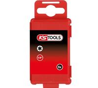KS Tools 918.3556 - Boîte de 5 Embouts de Vissage à Code Couleur TORSIONpower®, L. 75 mm - 1/4'' - TORX®, T15