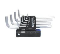 KS Tools Jeu de clés mâles coudées à 6 pans intérieurs, longues, 10 pces 3in1, 920.2100