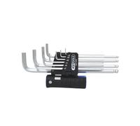 KS TOOLS Jeu de clés mâles 6 pans à tête sphérique 3 en 1,10 pcs XL, pouce