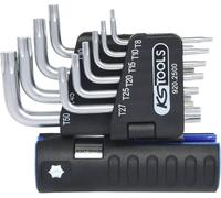 KS TOOLS Jeu de clés mâles Torx 3 en 1,10 pcs courtes