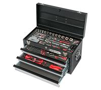 KS Tools Coffre à outils ULTIMATE 922.0100 - équipé, 3 tiroirs et plateau - 114 pièces - Noir