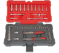 KS Tools - Coffret de douilles 1/4" 922.0652 - Gamme Ultimate, chromé satiné, 52 pièces - Rouge/Noir