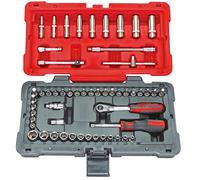 KS Tools - 922.0654 - Caisse à outils complète 1/4 - Coffret de maintenance - 4 à 14 mm - Coffret de douilles et embouts - Outillage mecanique auto - 54 Pièces