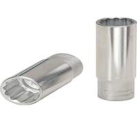 KS Tools 922.1290 - Douille longue 12 pans 1/2'' - 36mm - Gamme ULTIMATE® - En Chrome Vanadium - Finition chromée satinée