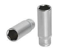 KS Tools 922.1429 - Douille longue 6 pans 1/4'' - 9mm - Gamme ULTIMATE® - En Chrome Vanadium - Finition chromée satinée