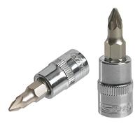 KS Tools 922.1477 - Douille tournevis POZIDRIV® 1/4'', L.37 mm - PZ1 - Gamme ULTIMATE® - En Chrome Vanadium - Finition chromée satinée