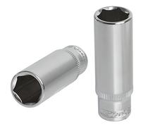 KS Tools 922.1527 - Douille longue 6 pans 1/4'' - 5/16'' - Gamme ULTIMATE® - En Chrome Vanadium - Finition chromée satinée