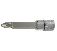 KS Tools 922.1704 - Douille tournevis PHILLIPS® 1/2'', L.110 mm - PH3 - Version longue - Gamme ULTIMATE® - En Chrome Vanadium - Finition chromée satinée