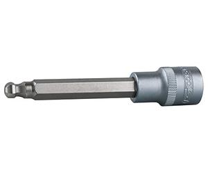 KS Tools 922.1758 - Douille tournevis 6 pans à tête sphérique 1/2'', L.110 mm - 8 mm - Version longue - Gamme ULTIMATE® - En Chrome Vanadium - Finition chromée satinée