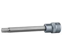 KS Tools 922.3850 - Douille tournevis 6 pans 3/8'', L.110 mm - 4 mm - Version longue - Gamme ULTIMATE® - En Chrome Vanadium - Finition chromée satinée