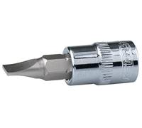 KS Tools 922.3875 - Douille tournevis 3/8'' Fente, L.50 mm - 4 mm - Gamme ULTIMATE® - En Chrome Vanadium - Finition chromée satinée