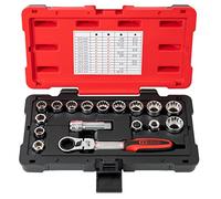 KS Tools – Coffret de douilles traversantes TRIPLEplus 17 pièces 3/8'' et 1/2'' 10–24 mm
