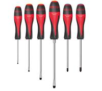 KS TOOLS - 922.6040 - Jeu de 6 tournevis ULTIMATE, Fente - PZ - Manche ergonomique tri-matière - Lame acier trempé - Résistant aux produits chimiques - Chrome vanadium - Vissage professionnel