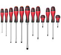 KS Tools - 922.6080 - Jeu de 12 tournevis ULTIMATE - Fente, PH, PZ - Manche ergonomique tri-matière - Lame acier trempé - Résistant aux produit chimiques - Chrome vanadium - Vissage professionnel