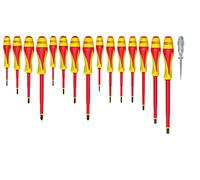 KS Tools 922.6219 Ultimate Jeu de 16 Tournevis isolés | Jeu de 16 tournevis ULTIMATE bi-matière isolés 1000V, chrome vanadium, vissage précis