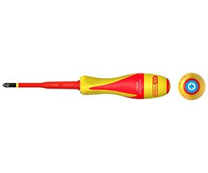 KS Tools 922.6227 - Tournevis POZIDRIV® PZ2 - Bi-matière isolé 1000V - Pour borniers électriques