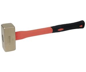 KS Tools 963.2064 - Massette - Manche tri-matière - Tête 2000g, 400mm - Gamme BRONZEplus - Antidéflagrant - Alliage Aluminium-Bronze