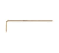 KS Tools 963.2511 - Pointe à tracer - 225mm, Ø 6mm - Gamme BRONZEplus - Pour le traçage de pièces à usiner - Pointe droite et inclinée à 70° - Antidéflagrant - Alliage Aluminium-Bronze
