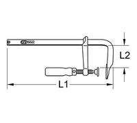 KS Tools 963.5020 - Serre-joint - 480mm - Gamme BRONZEplus - Antidéflagrant - Alliage Aluminium-Bronze