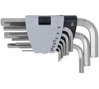 KS Tools 964.0320 6 pans intérieurs Jeu de clés mâles coudées 1.5 mm, 2 mm, 2.5 mm, 3 mm, 4 mm, 5 mm, 6 mm, 8 mm, 10 mm 9 pièces