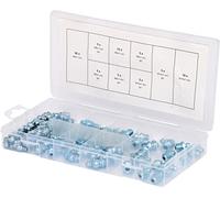 KS Tools Assortiment de graisseurs 970.0030 M6-8-10x1,0 110 pièces – boîte de rangement