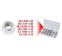 KS TOOLS 970.0480 Assortiment D'écrous Autoblocants UNC, 100 Pcs Gris