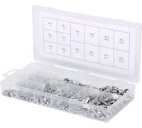 KS TOOLS 970.0510 Assortiment de vis, rondelles et écrous en inox, 475 pcs, Gris