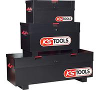 KS Tools 999.0560 - Coffre renforcée - Longueur 112 x Hauteur 65 x P 59,5 cm - Avec système anti-perçage de serrure - Epaisseur de tôle 1,5 à 2 mm - Couvercle équipé de vérins d'ouverture
