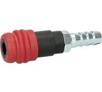 2-Level compressed air safety coupling with hose nozzle, 14.5mm