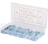 KS Tools Assortiment de graisseurs 970.0030 M6-8-10x1,0 110 pièces – boîte de rangement