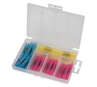 KS-Tools Assortiment de raccords bout à bout isolés 970.0710 Raccords thermorétractables, y compris coffret plastique - 36 pièces