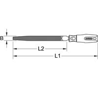 Lime demi-ronde BERYLLIUMplus douce 250mm KS TOOLS - 962.7102